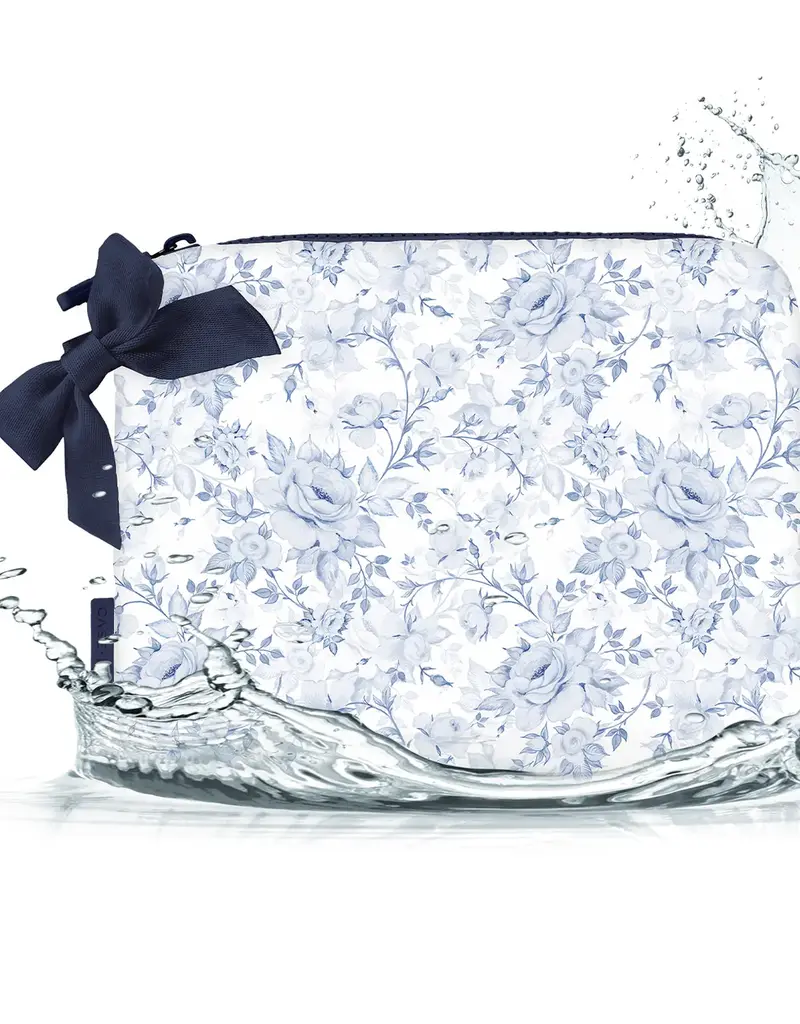 Case Mate Something Navy Bow Crinkle Makeup Bag