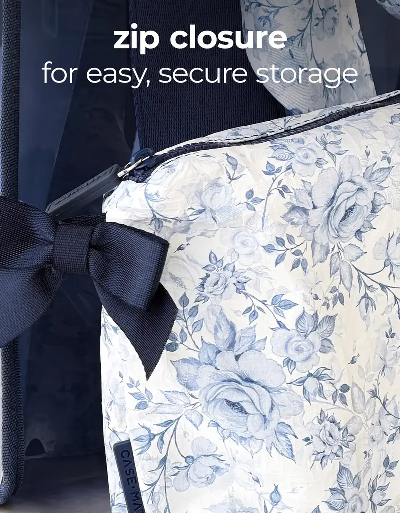 Case Mate Something Navy Bow Crinkle Makeup Bag