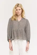 509 Broadway Gingham Ballon Sleeve Blouse