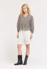 509 Broadway Gingham Ballon Sleeve Blouse