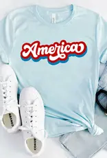 509 Broadway America Patriotic Retro 4th Of July Tee