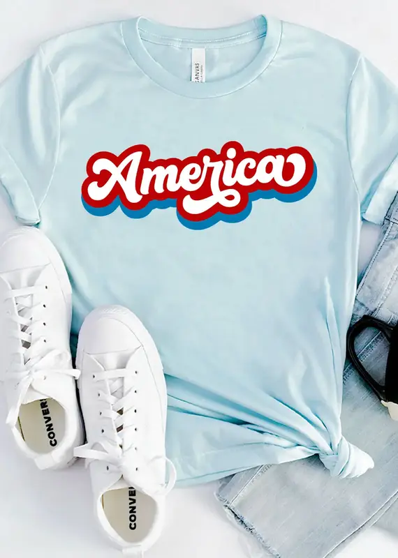 509 Broadway America Patriotic Retro 4th Of July Tee