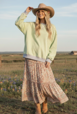 509 Broadway Multi Color Striped Sweatshirt