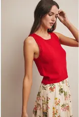 509 Broadway Open-Knit Sleeveless Tank Top