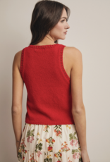 509 Broadway Open-Knit Sleeveless Tank Top