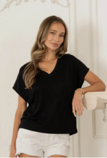 509 Broadway Short Sleeve V-Neck Top