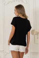 509 Broadway Short Sleeve V-Neck Top