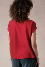 509 Broadway Wide Shoulder Sleeveless Button Shirt