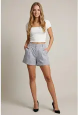 509 Broadway Striped Cuffed Shorts