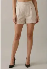 509 Broadway Striped Cuffed Shorts
