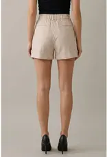 509 Broadway Striped Cuffed Shorts