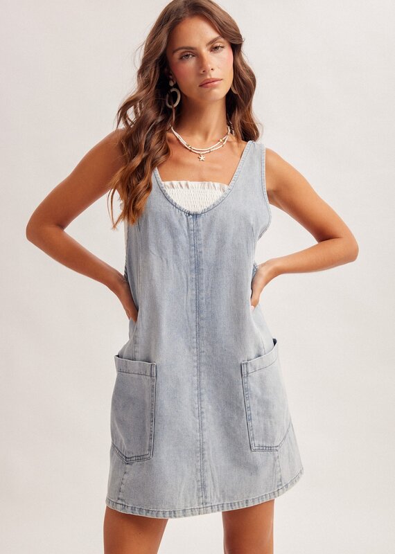 509 Broadway Overall Mini Dress