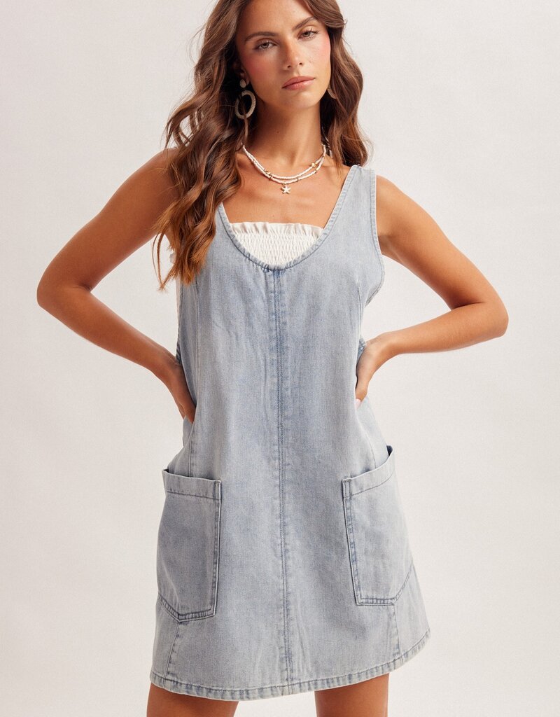 509 Broadway Overall Mini Dress