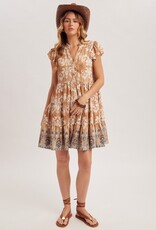 509 Broadway Vintage Wallpaper Print Dress