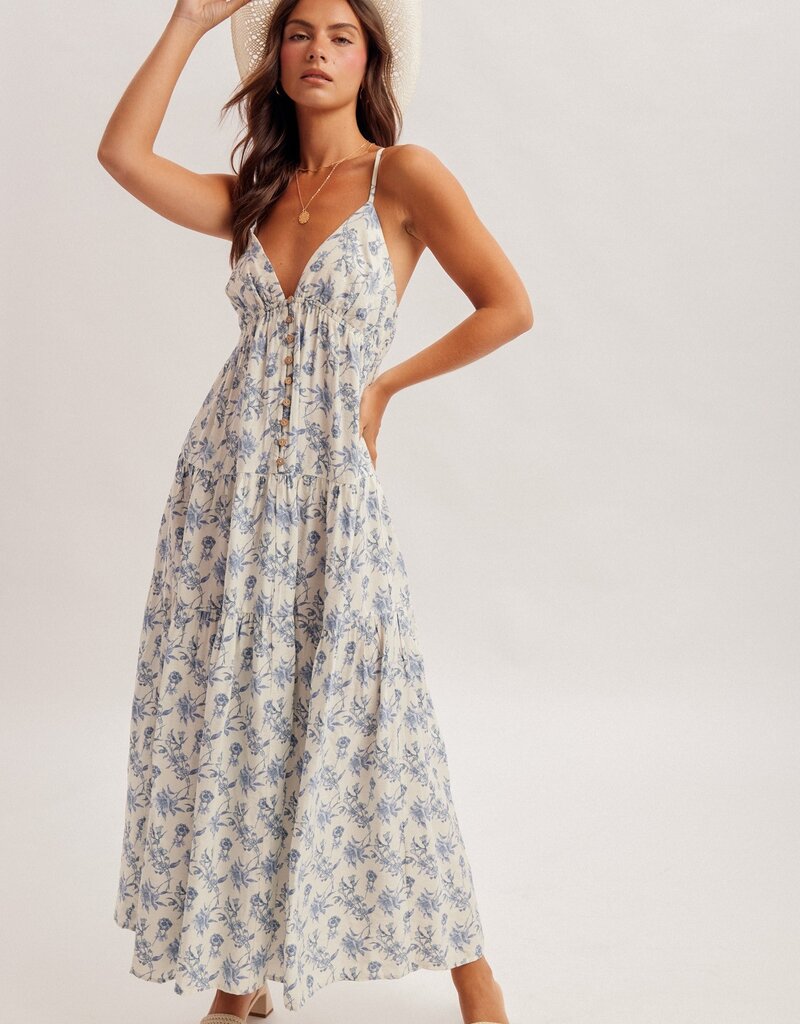 509 Broadway Front Button Maxi Dress