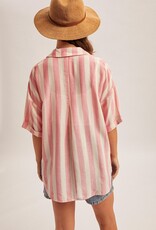 509 Broadway Collared Stripe Button Down Shirt