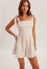 509 Broadway Floral Print Detailed Romper