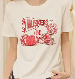 509 Broadway Nebraska Husker Football Pennant Tee