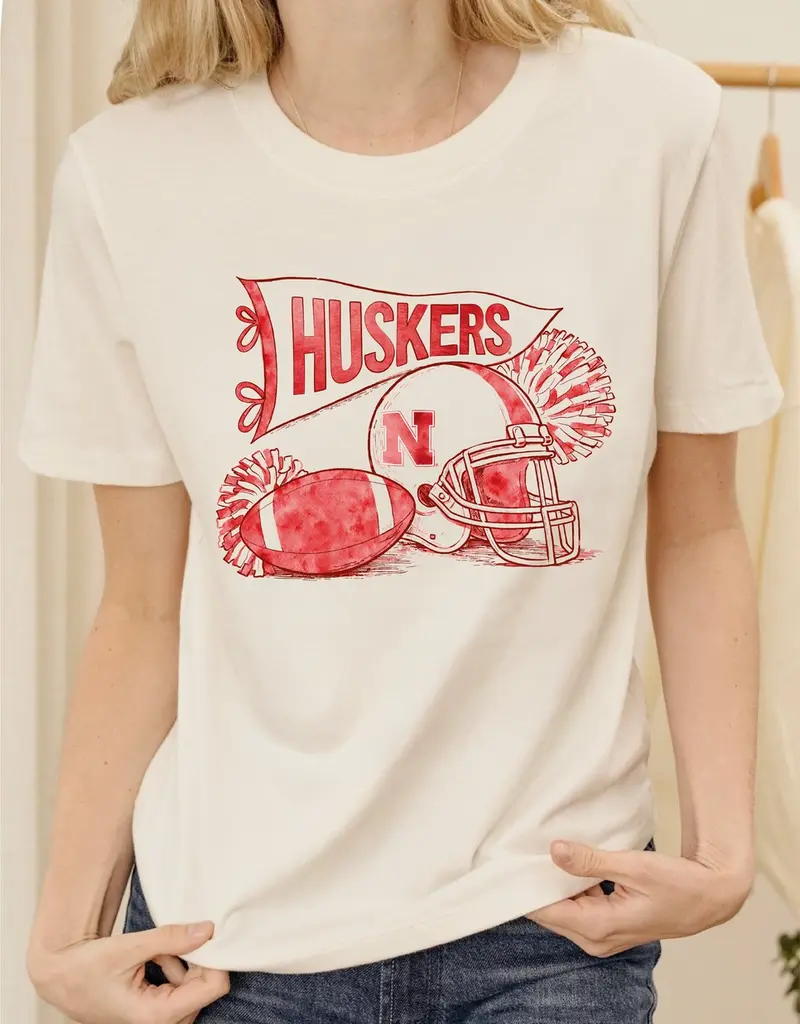 509 Broadway Nebraska Husker Football Pennant Tee