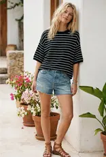 509 Broadway Oversized Lightweight Striped Sweater
