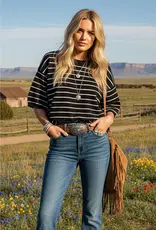 509 Broadway Oversized Lightweight Striped Sweater