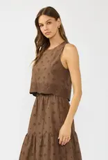 509 Broadway All Over Embroidered Tank