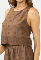 509 Broadway All Over Embroidered Tank