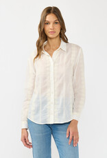 509 Broadway Tribal Embroidered Stripe Shirt