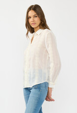 509 Broadway Tribal Embroidered Stripe Shirt