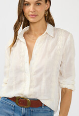 509 Broadway Tribal Embroidered Stripe Shirt