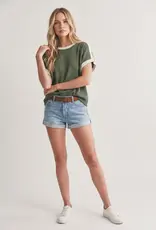 509 Broadway Round Neck Colorblock Tank