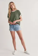 509 Broadway Round Neck Colorblock Tank
