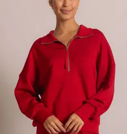 509 Broadway Quarter Zip Pullover Top
