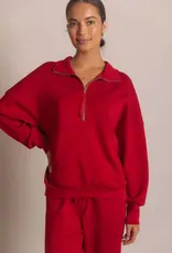 509 Broadway Quarter Zip Pullover Top