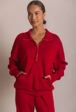 509 Broadway Quarter Zip Pullover Top