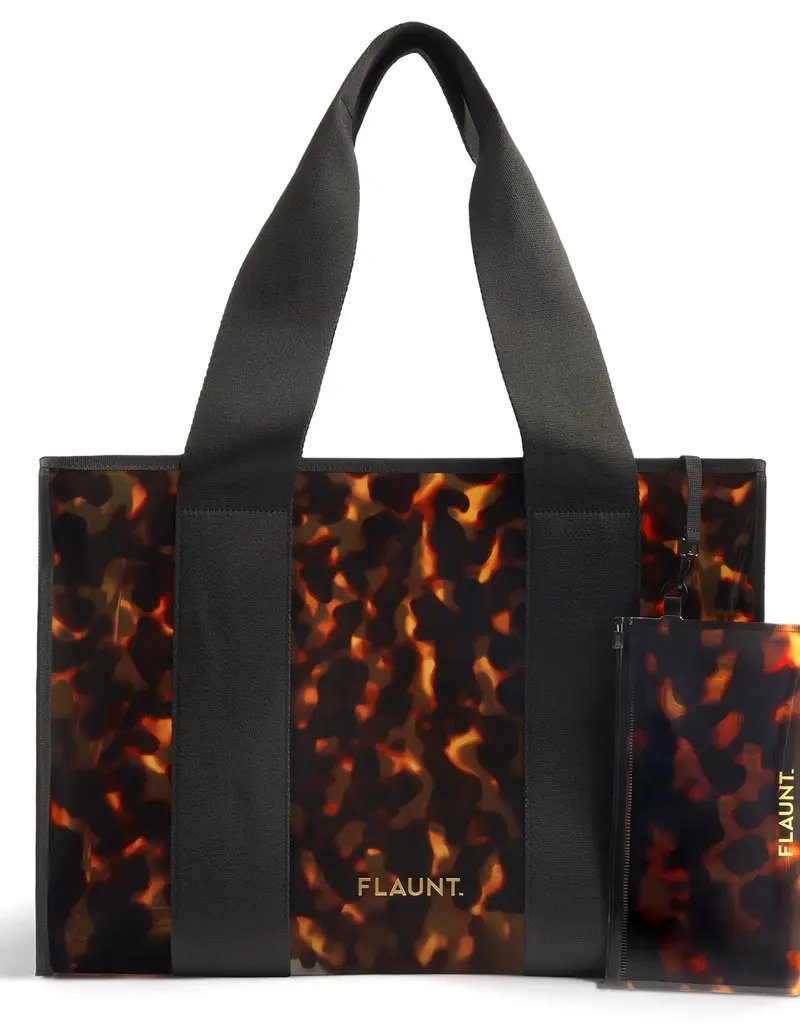 509 Broadway Tortoise Everyday Tote Bag with Pouch
