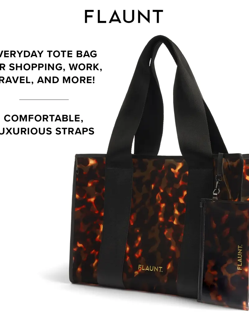 509 Broadway Tortoise Everyday Tote Bag with Pouch