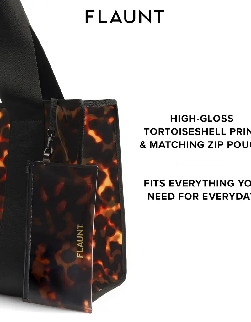 509 Broadway Tortoise Everyday Tote Bag with Pouch