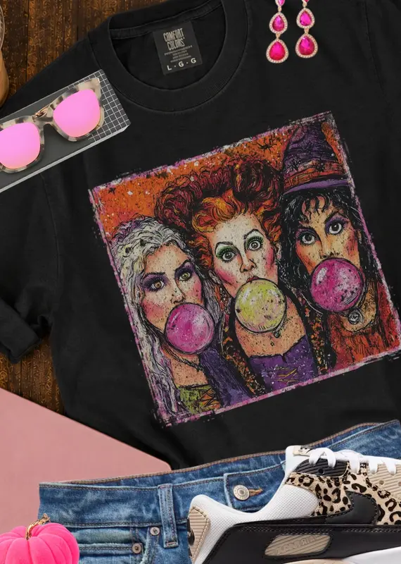 509 Broadway Blowing Bubble Witch Sisters Tee