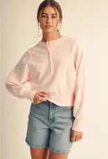 509 Broadway Luxe Knit Henley Pullover