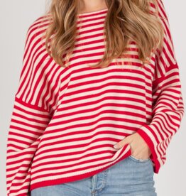 509 Broadway Striped T Body Sweater