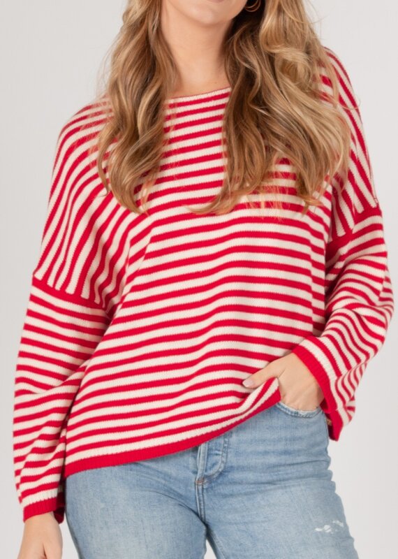 509 Broadway Striped T Body Sweater
