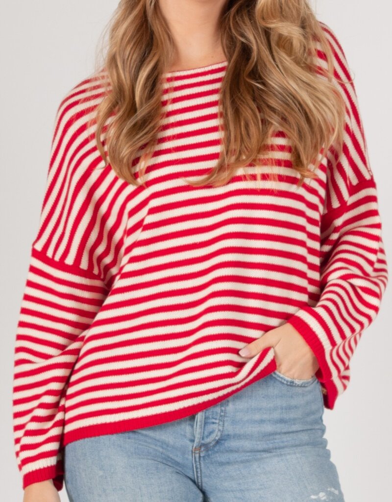 509 Broadway Striped T Body Sweater