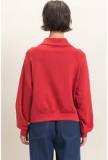 509 Broadway Half Zip Collar Raglan Pullover