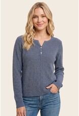 Staccato Henley Button Neck Ribbed Sweater