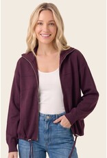 Staccato Zip Up Drawstring Hem Sweater Jacket
