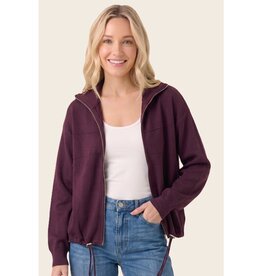 Staccato Zip Up Drawstring Hem Sweater Jacket