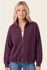Staccato Zip Up Drawstring Hem Sweater Jacket