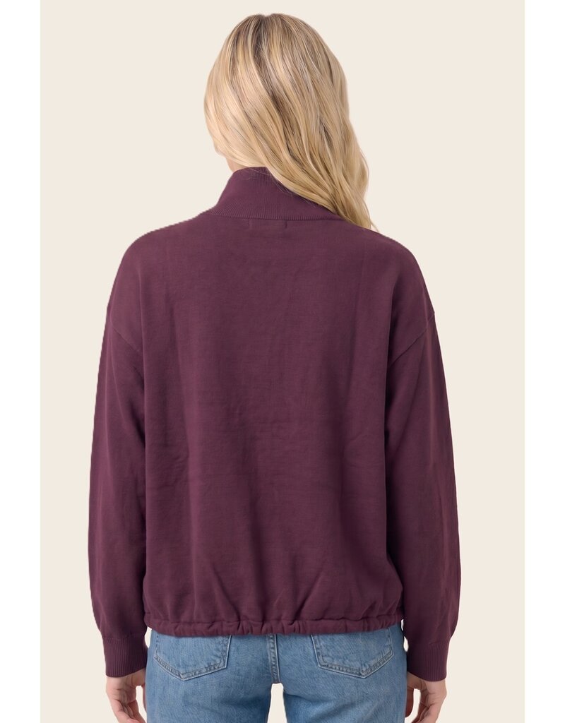 Staccato Zip Up Drawstring Hem Sweater Jacket