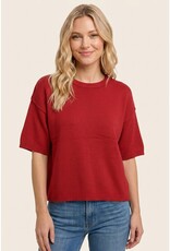 Staccato Elbow Sleeve Solid Sweater